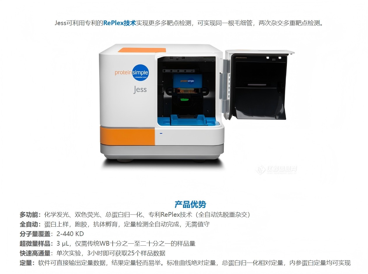 Jess全自动蛋白免疫印迹定量分析系统(图1)