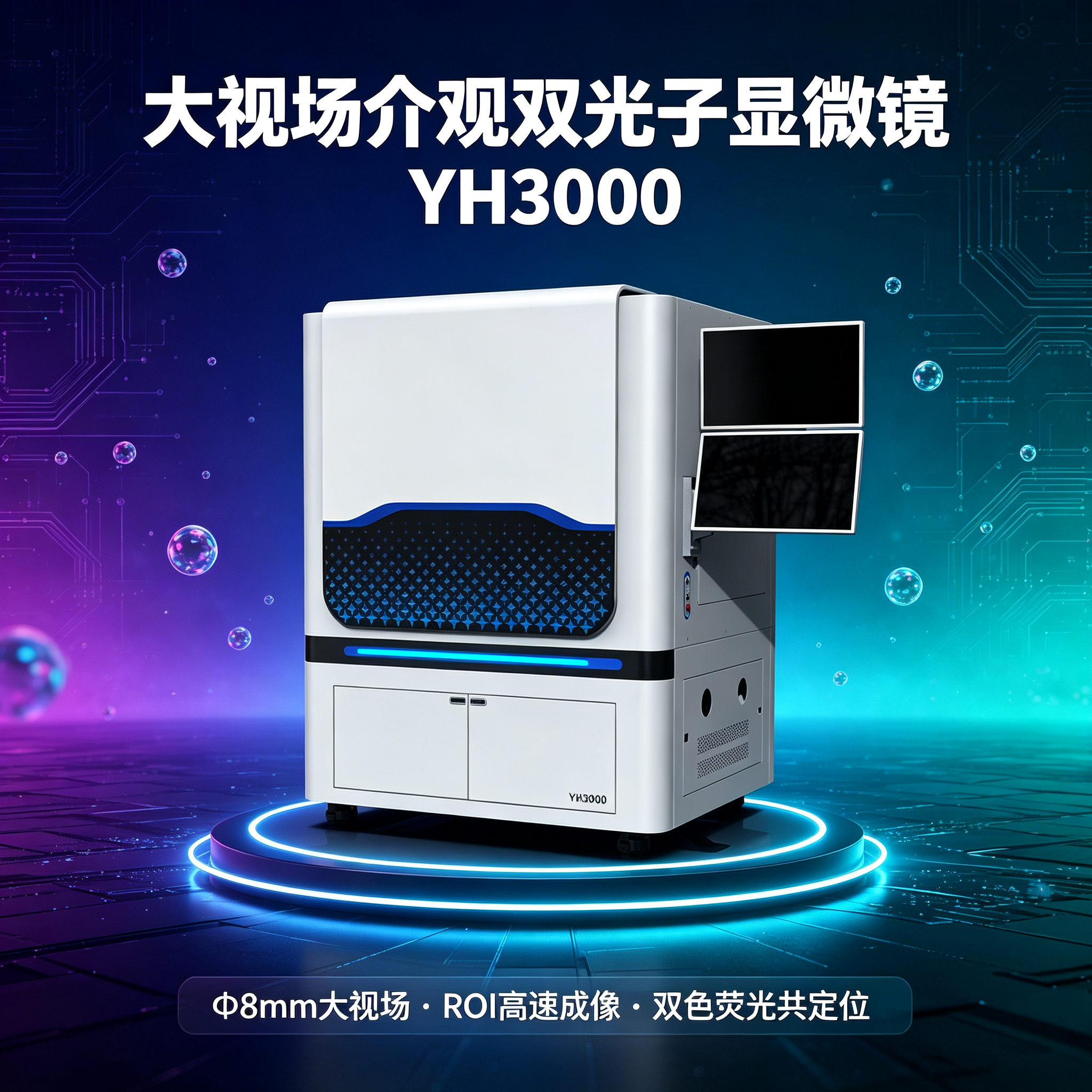 大视场介观双光子显微镜YH3000